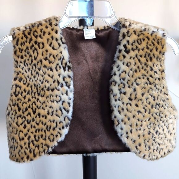 Girls Faux Fur Cheetah  🐆 Vest NWOT - Picture 8 of 9